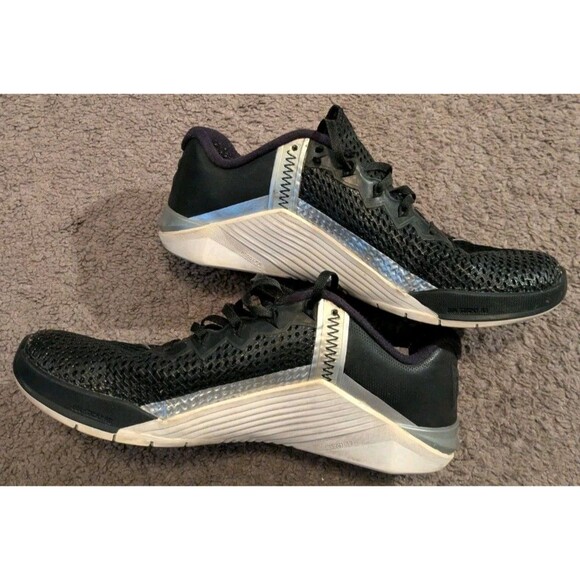 Nike Metcon 6 Black Metallic Silver AT3160-010 Women's 8.5 - Picture 2 of 5